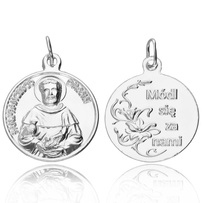 SREBRNY MEDALIK ŚWIĘTY FRANCISZEK