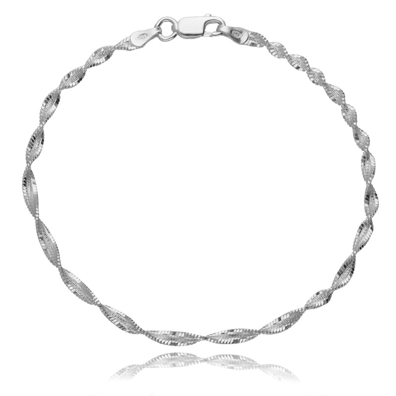 SREBRNA BRANSOLETKA DAMSKA MAGIC ŚNIEG 35