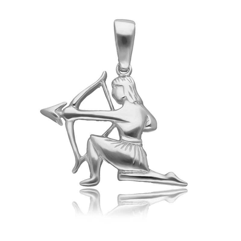 SREBRNA DUŻA ZAWIESZKA STRZELEC ZNAK ZODIAKU