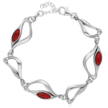 SREBRNA BRANSOLETKA AŻUROWA...