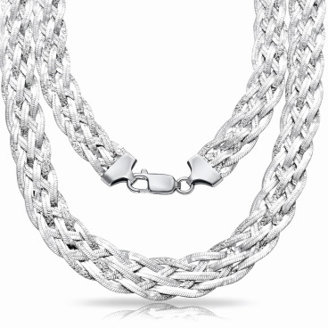 SREBRNY NASZYJNIK  TAŚMA...