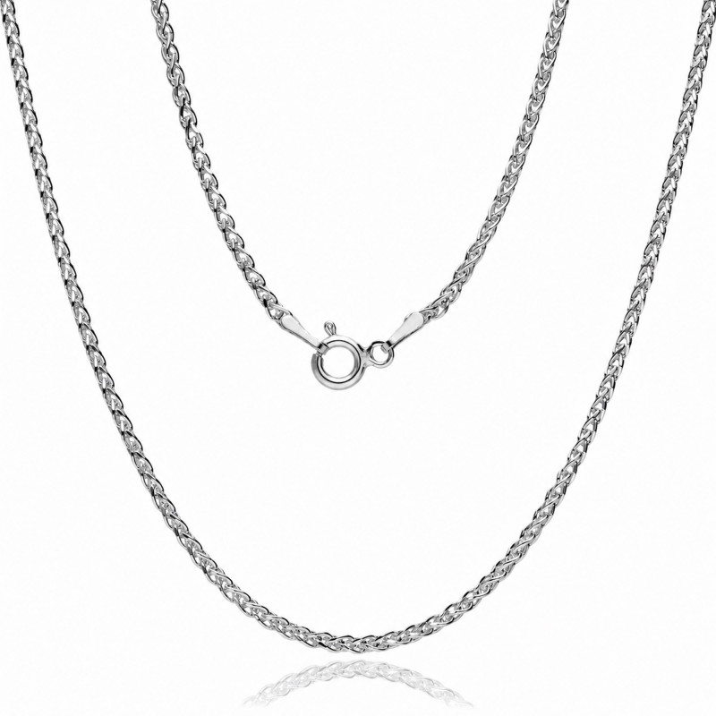 SREBRNY ŁAŃCUSZEK KŁOS SPIGA S45