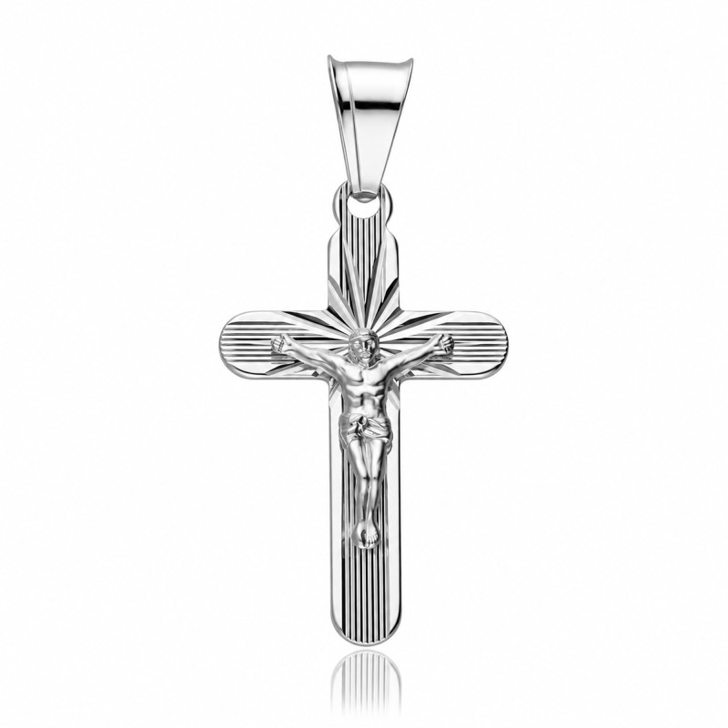 SREBRNY KRZYŻYK DIAMENTOWANY DO ŁAŃCUSZKA